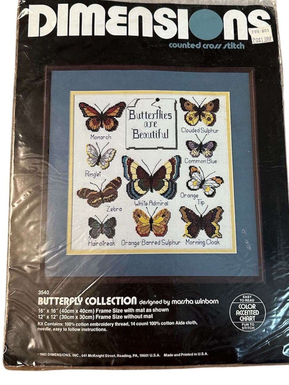 NWT Vintage Dimensions Counted Cross Stitch Butterflies 🦋🪡